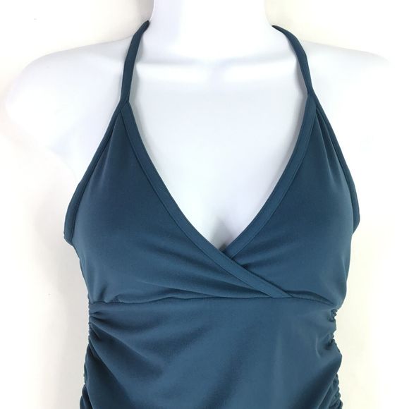 Lululemon Womens Full Freedom Yoga Tank Size 4 in Nile Blue Nulu Cinch Up Sides - Picture 7 of 16